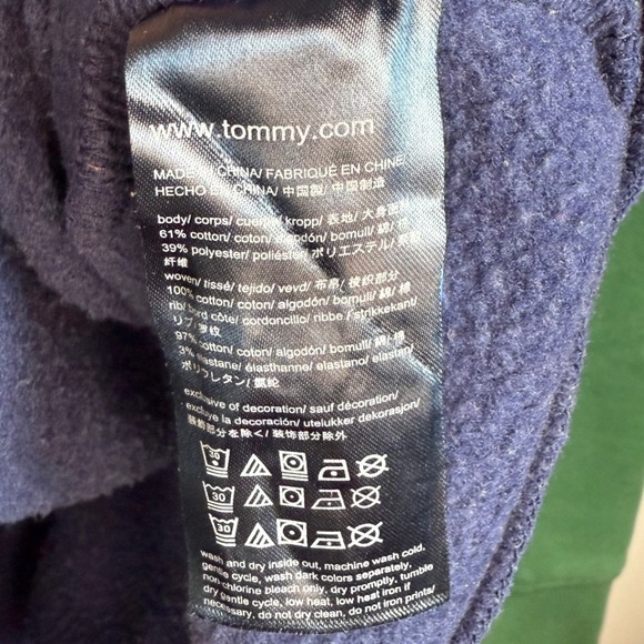 Vintage Tommy Hilfiger Anorak Pullover Sweatshirt, Kangaroo Pocket, Size XXL - Picture 8 of 9